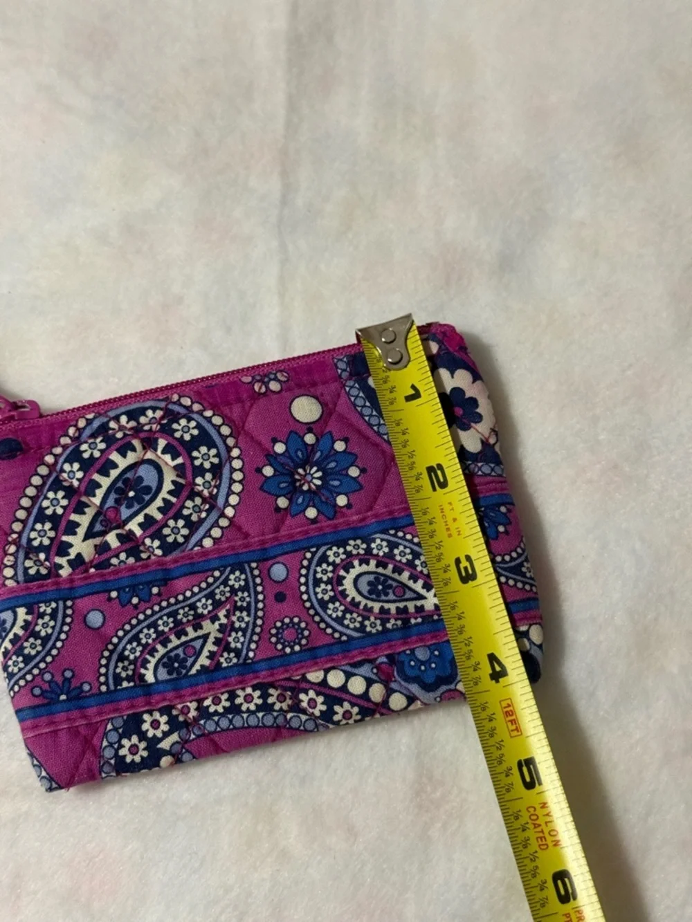 Vera Bradley Pink Paisley Coin Purse & Matching Zip ID Case Set with Wristlet